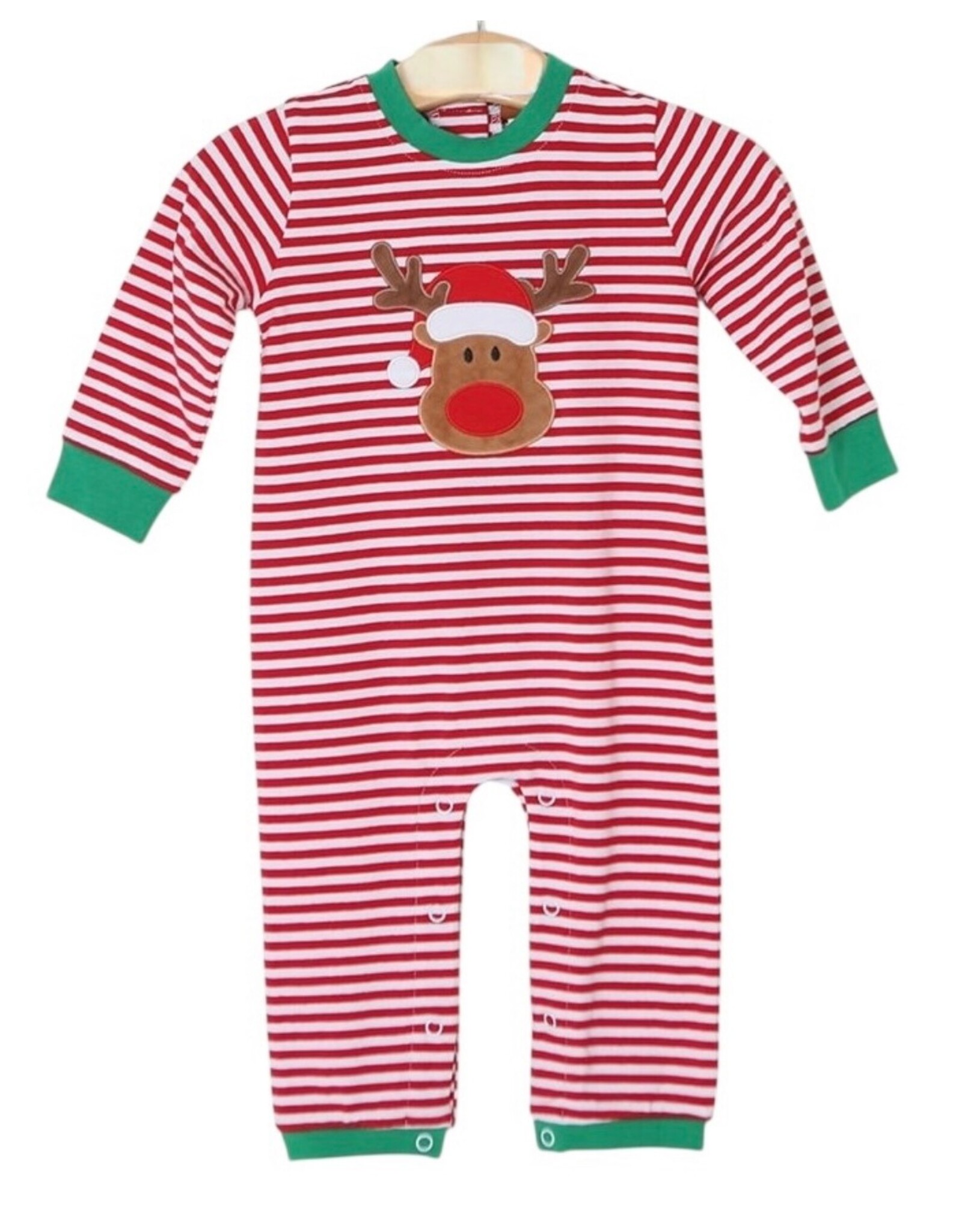 Millie Jay Millie Jay- Reindeer Applique Boys Romper