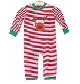 Millie Jay Millie Jay- Reindeer Applique Boys Romper