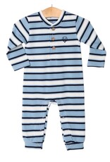Millie Jay Millie Jay- Easton Romper: Multi Blue Stripe