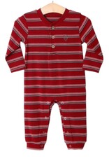 Millie Jay Millie Jay- Easton Romper: Burgundy & Grey
