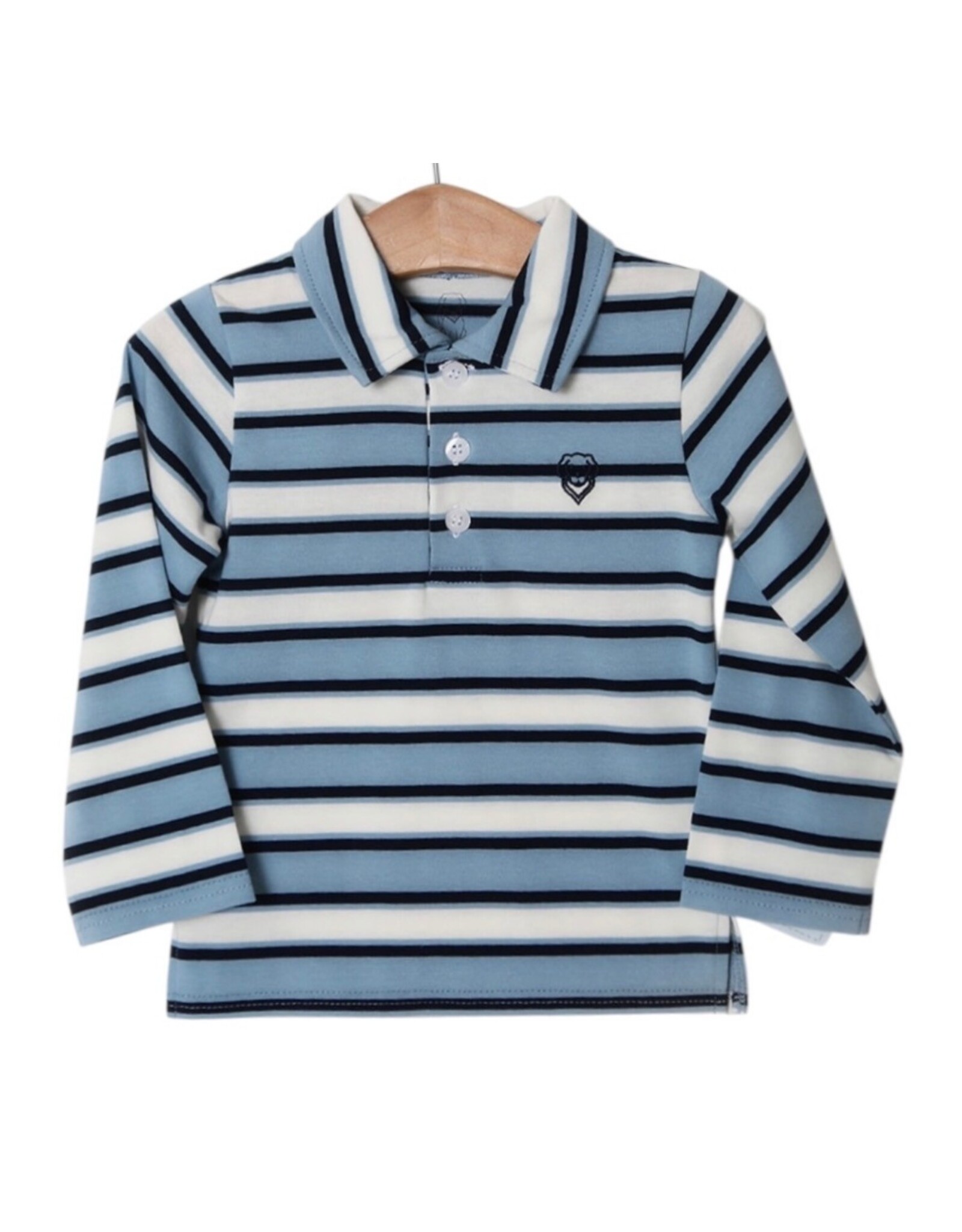 Millie Jay Millie Jay- Emmett LS Shirt: Multi Blue Stripe