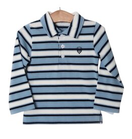 Millie Jay Millie Jay- Emmett LS Shirt: Multi Blue Stripe