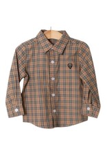 Millie Jay Millie Jay- Tan Plaid Button Down