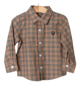 Millie Jay Millie Jay- Tan Plaid Button Down