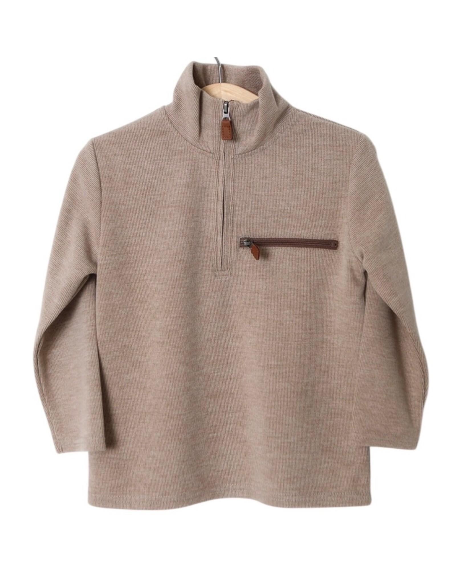 Millie Jay Millie Jay- Kingston 1/4 Zip Pullover: Tan