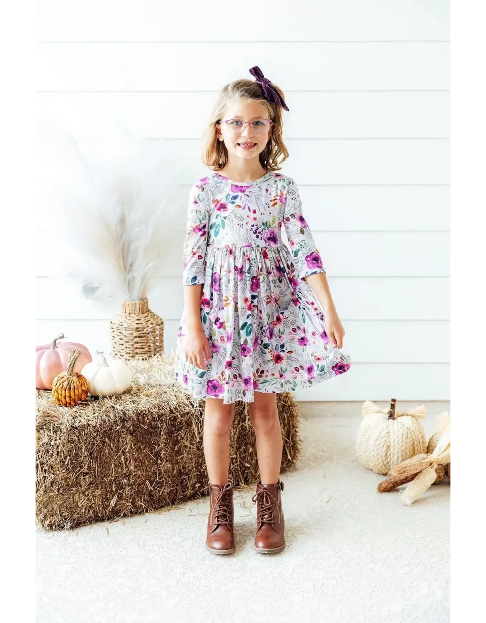 Mila & Rose Mila & Rose- Midnight Rain 3/4 Sleeve Twirl Dress