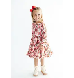 Mila & Rose Mila & Rose- Santa's Sweet Shoppe L/S Hem Twirl Dress