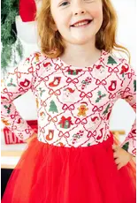 Mila & Rose Mila & Rose- Deck the Halls L/S Tutu Dress