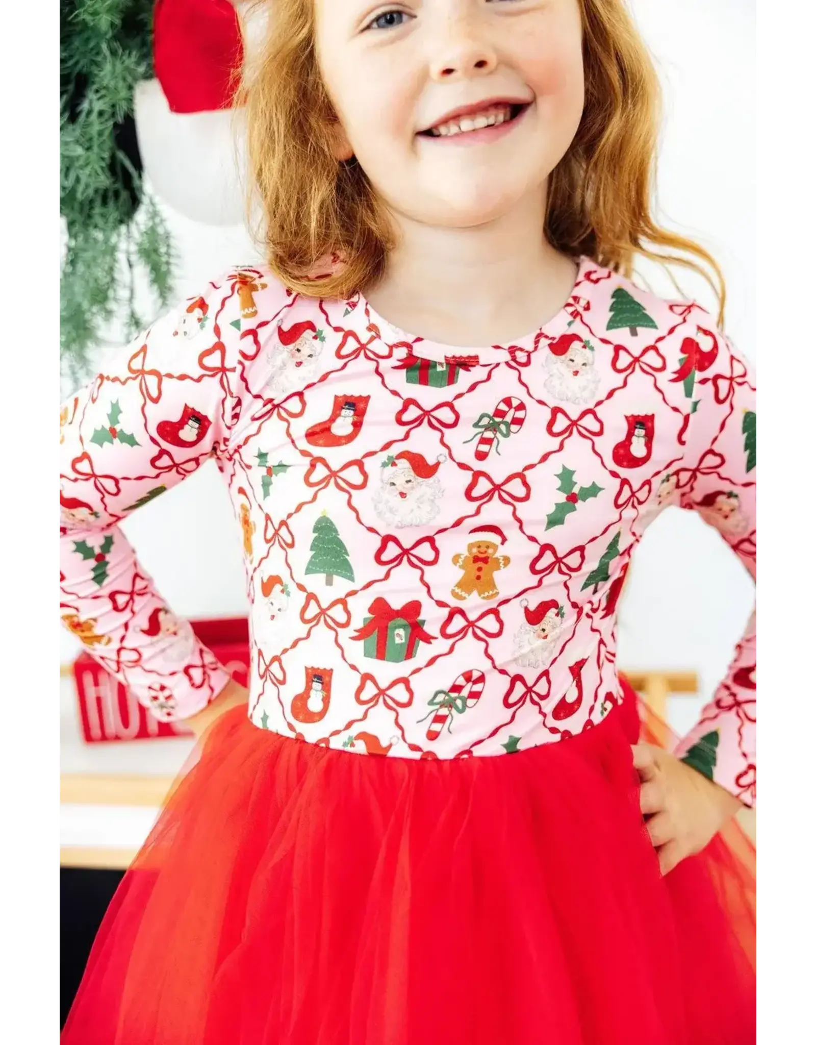 Mila & Rose Mila & Rose- Deck the Halls L/S Tutu Dress