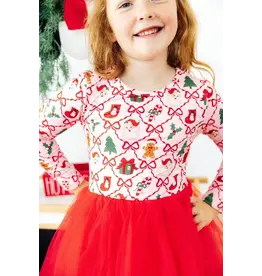 Mila & Rose Mila & Rose- Deck the Halls L/S Tutu Dress