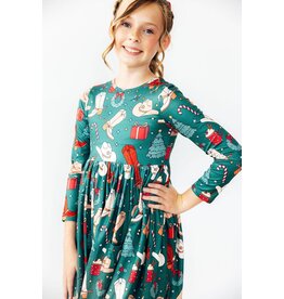 Mila & Rose Mila & Rose- Western Wonderland L/S Pocket Twirl Dress