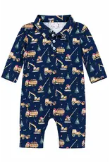 Mila & Rose Mila & Rose- Oh What Fun It Is to Build L/S Polo One Piece