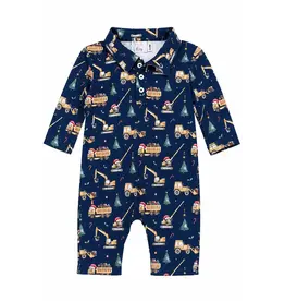 Mila & Rose Mila & Rose- Oh What Fun It Is to Build L/S Polo One Piece
