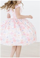 Mila & Rose Mila & Rose- Castles & Rainbows Flutter Sleeve Twirl Dress