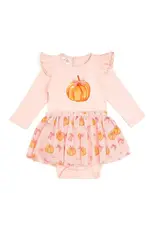 Sweet Wink Sweet Wink- Coquette Pumpkin L/S Tutu Bodysuit