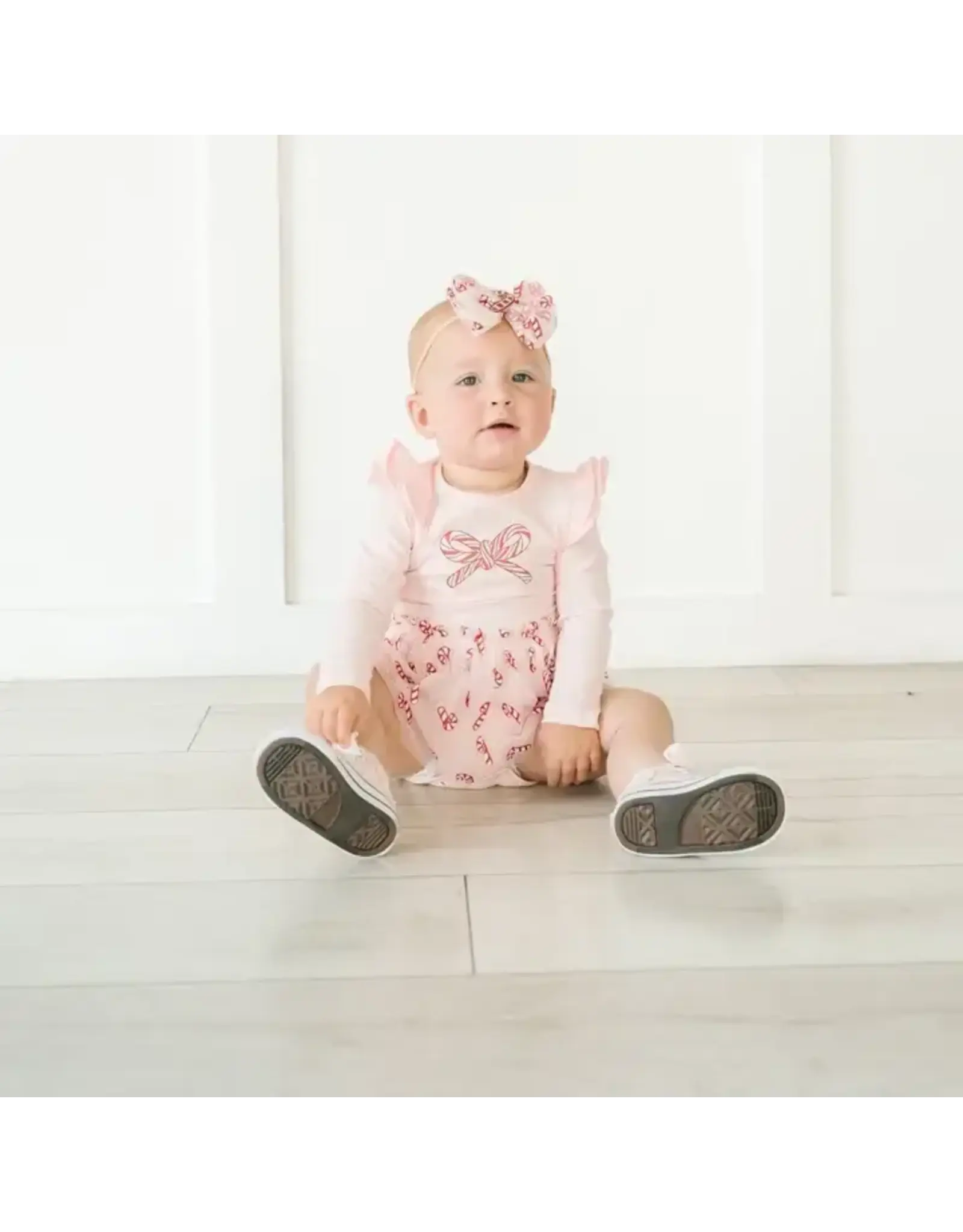 Sweet Wink Sweet Wink- Candy Cane Confetti Christmas Tutu Bodysuit