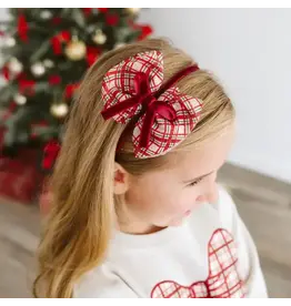 Sweet Wink Sweet Wink- Christmas Plaid Layered Bow Headband