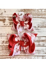 Beyond Creations Beyond Creations- Red Reindeer Layered Knot Bow
