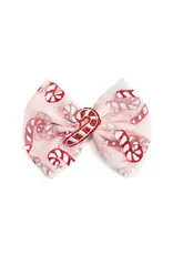 Sweet Wink Sweet Wink- Candy Cane Confetti Christmas Tulle Bow Clip