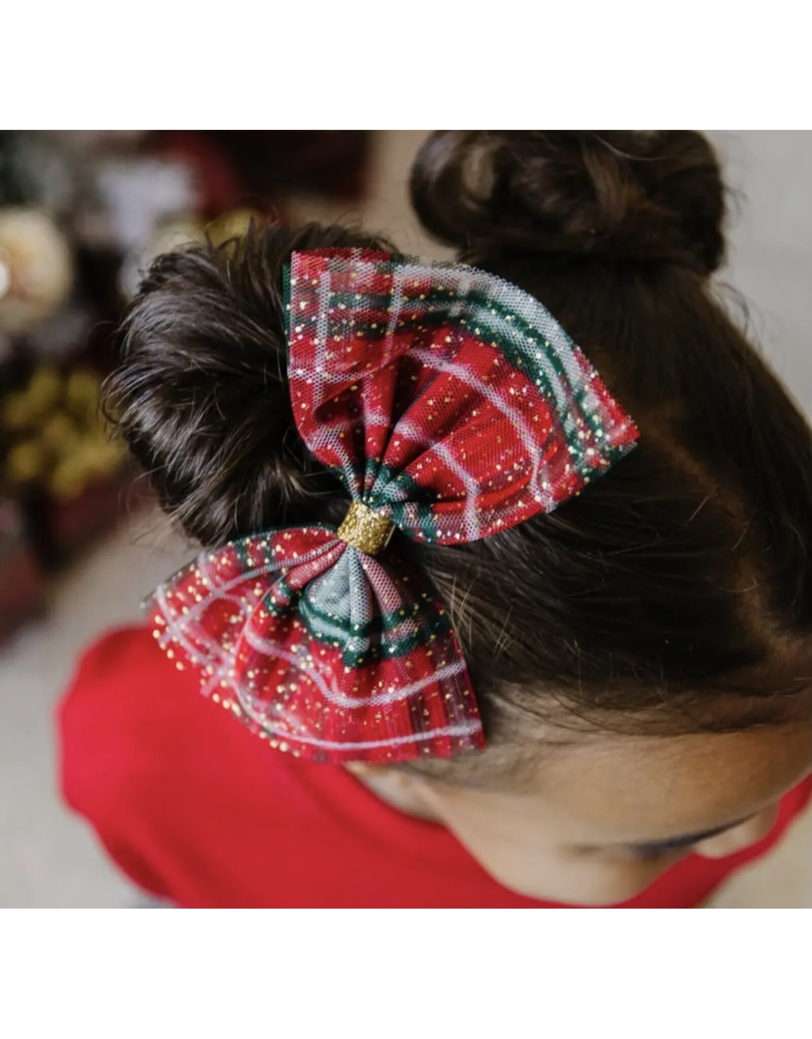 Sweet Wink Sweet Wink- Christmas Bow Plaid Clip