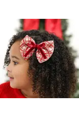 Sweet Wink Sweet Wink- Christmas Plaid Layered Bow Clip