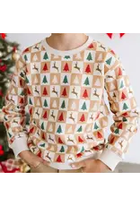 Sweet Wink Sweet Wink- Cabin Christmas Sweatshirt: Natural