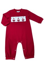 Three Sisters Three Sisters- Merry & Bright Smocked Boys Romper