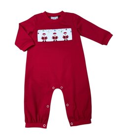Three Sisters Three Sisters- Merry & Bright Smocked Boys Romper