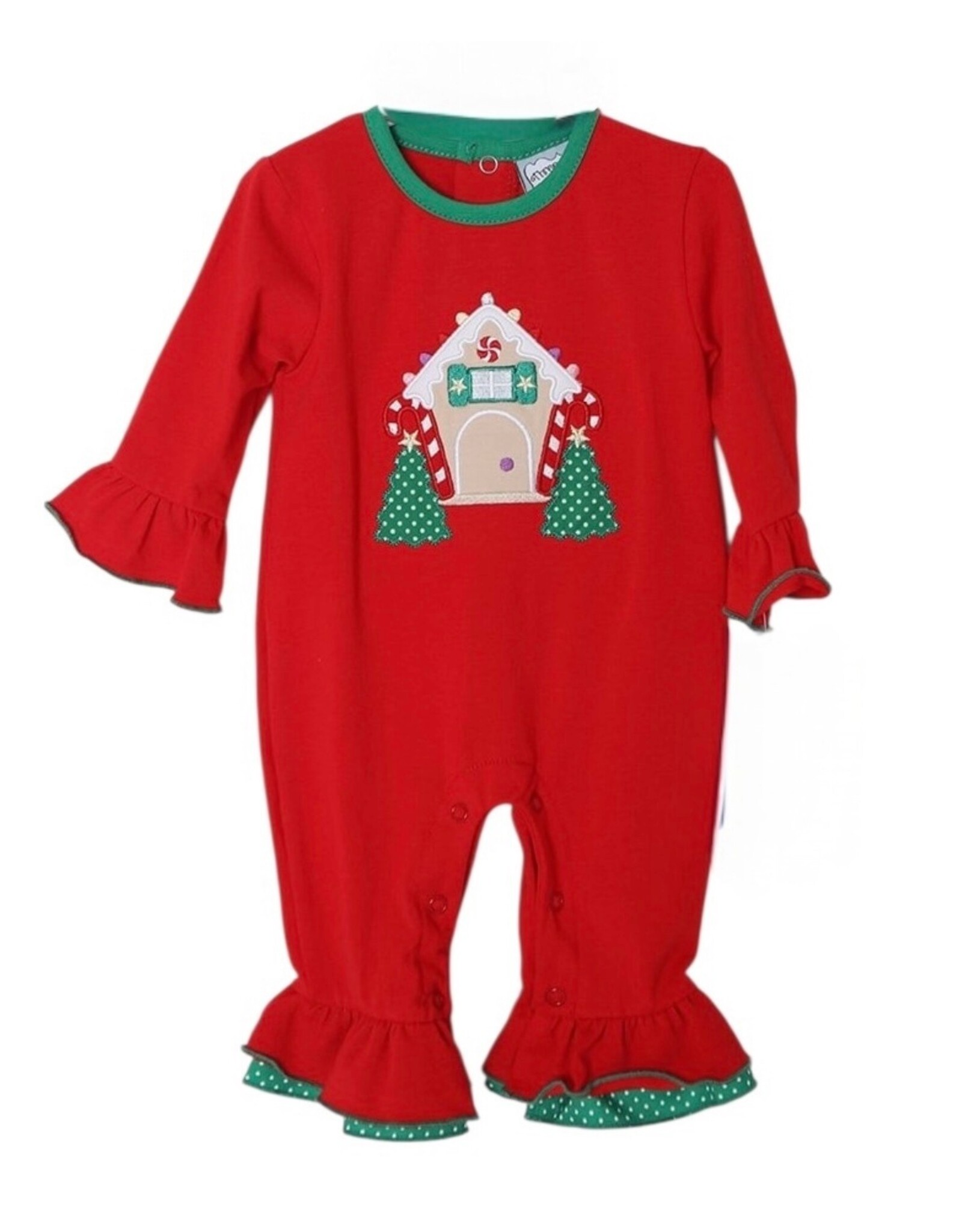Three Sisters Three Sisters- Gingerbread House Girls Romper