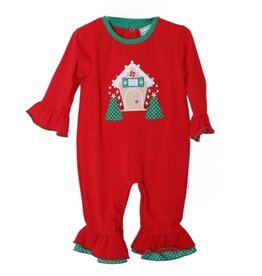 Three Sisters Three Sisters- Gingerbread House Girls Romper