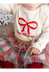 Sweet Wink Sweet Wink- Best Gift Ever L/S Natural Bodysuit