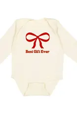 Sweet Wink Sweet Wink- Best Gift Ever L/S Natural Bodysuit
