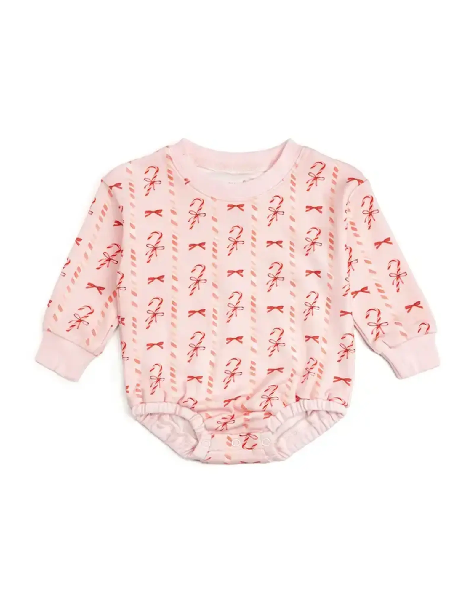 Sweet Wink Sweet Wink- Candy Cane Lane Christmas L/S Romper