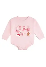 Sweet Wink Sweet Wink- Christmas Fun L/S Romper: Ballet