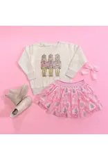 Sweet Wink Sweet Wink- Pastel Nutcracker Patch Christmas Sweatshirt