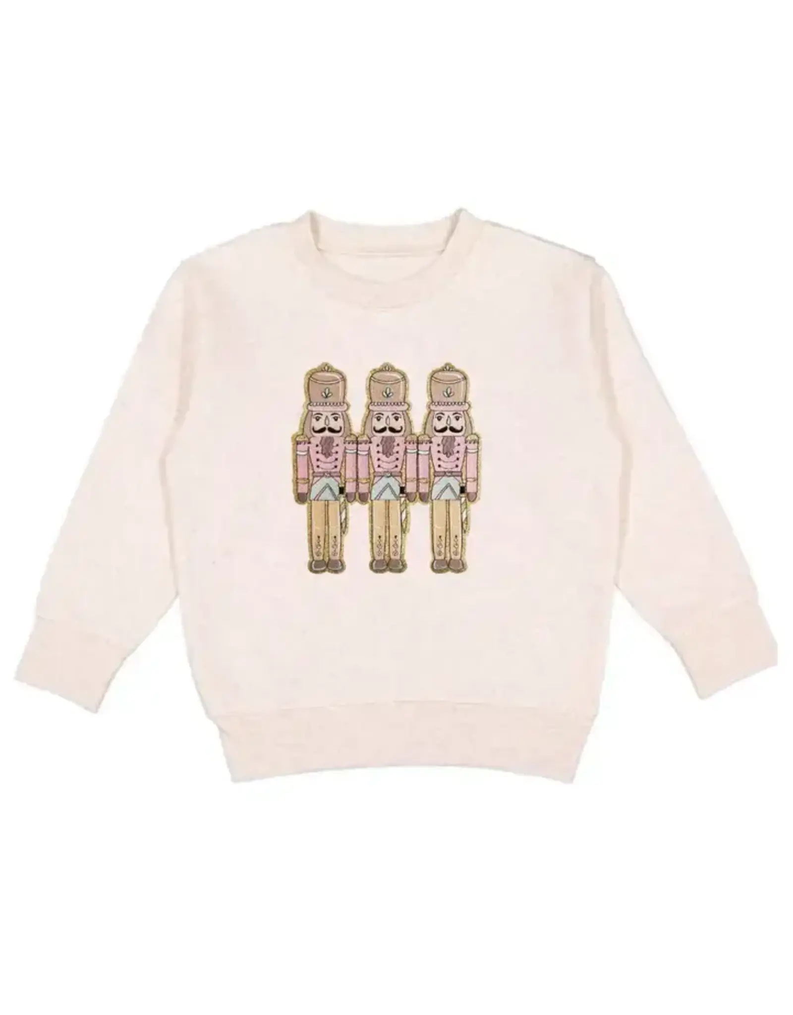 Sweet Wink Sweet Wink- Pastel Nutcracker Patch Christmas Sweatshirt