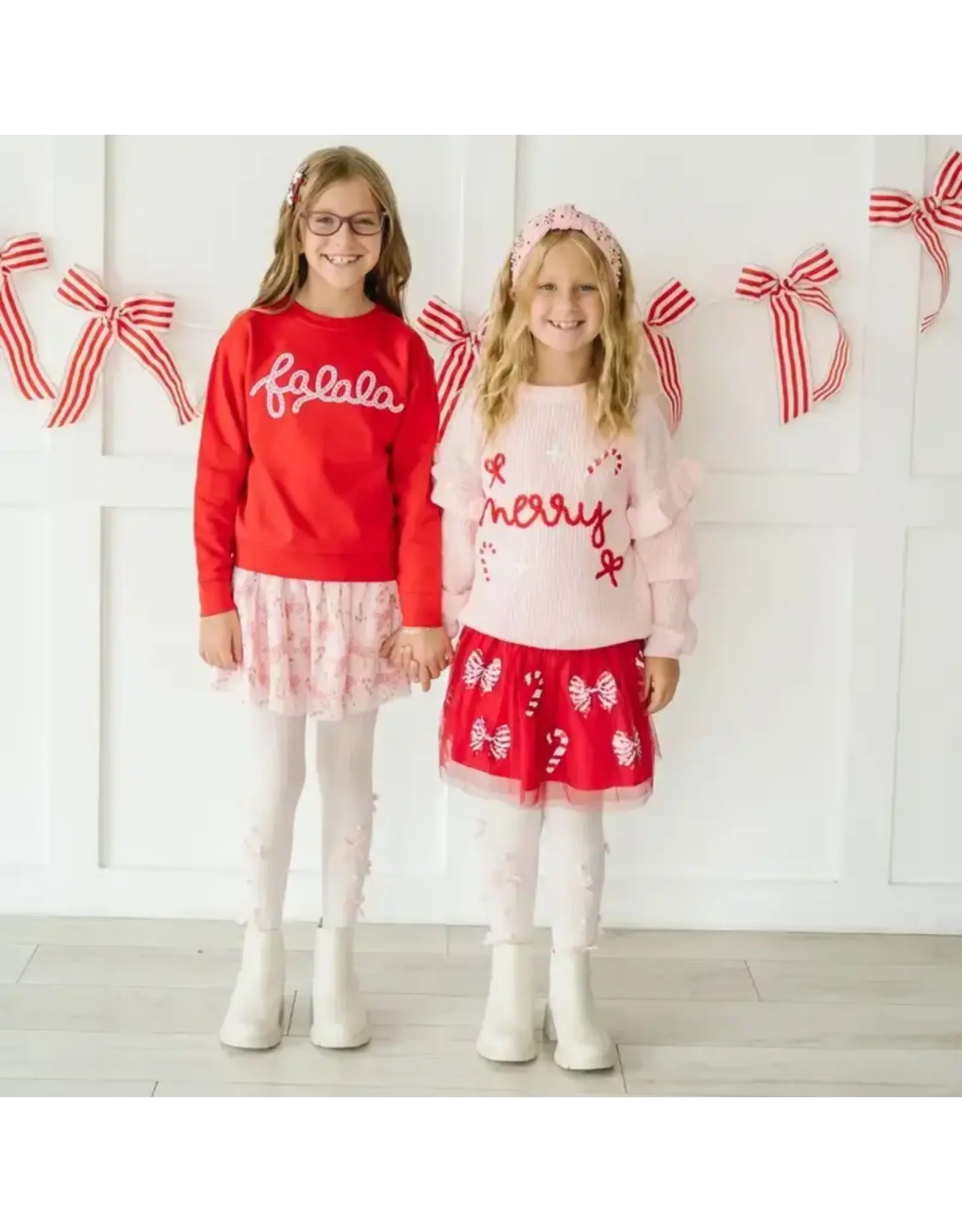 Sweet Wink Sweet Wink- Falala Patch Christmas Sweatshirt
