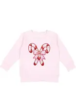 Sweet Wink Sweet Wink- Candy Cane Patch Christmas Sweatshirt: Ballet