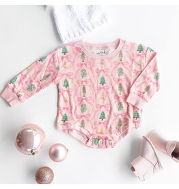 Sweet Wink Sweet Wink- Nutcracker Trellis L/S Romper
