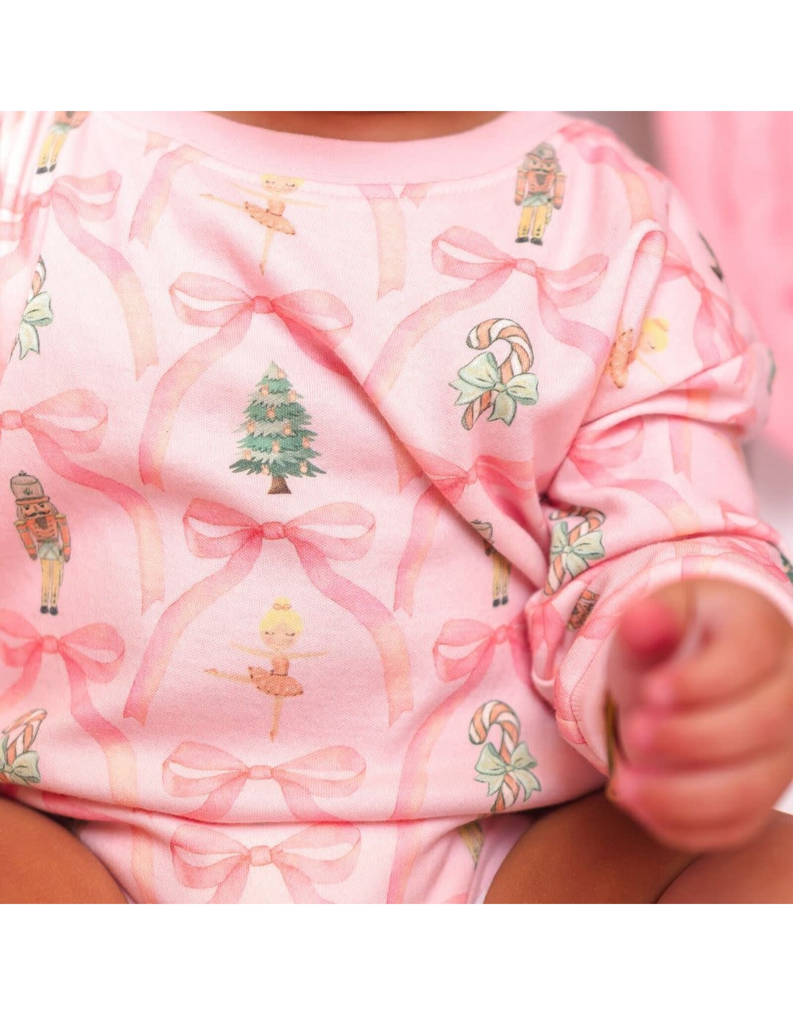 Sweet Wink Sweet Wink- Nutcracker Trellis L/S Romper