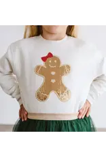 Sweet Wink Sweet Wink- Gingerbread Sequin  Patch Christmas Sweatshirt