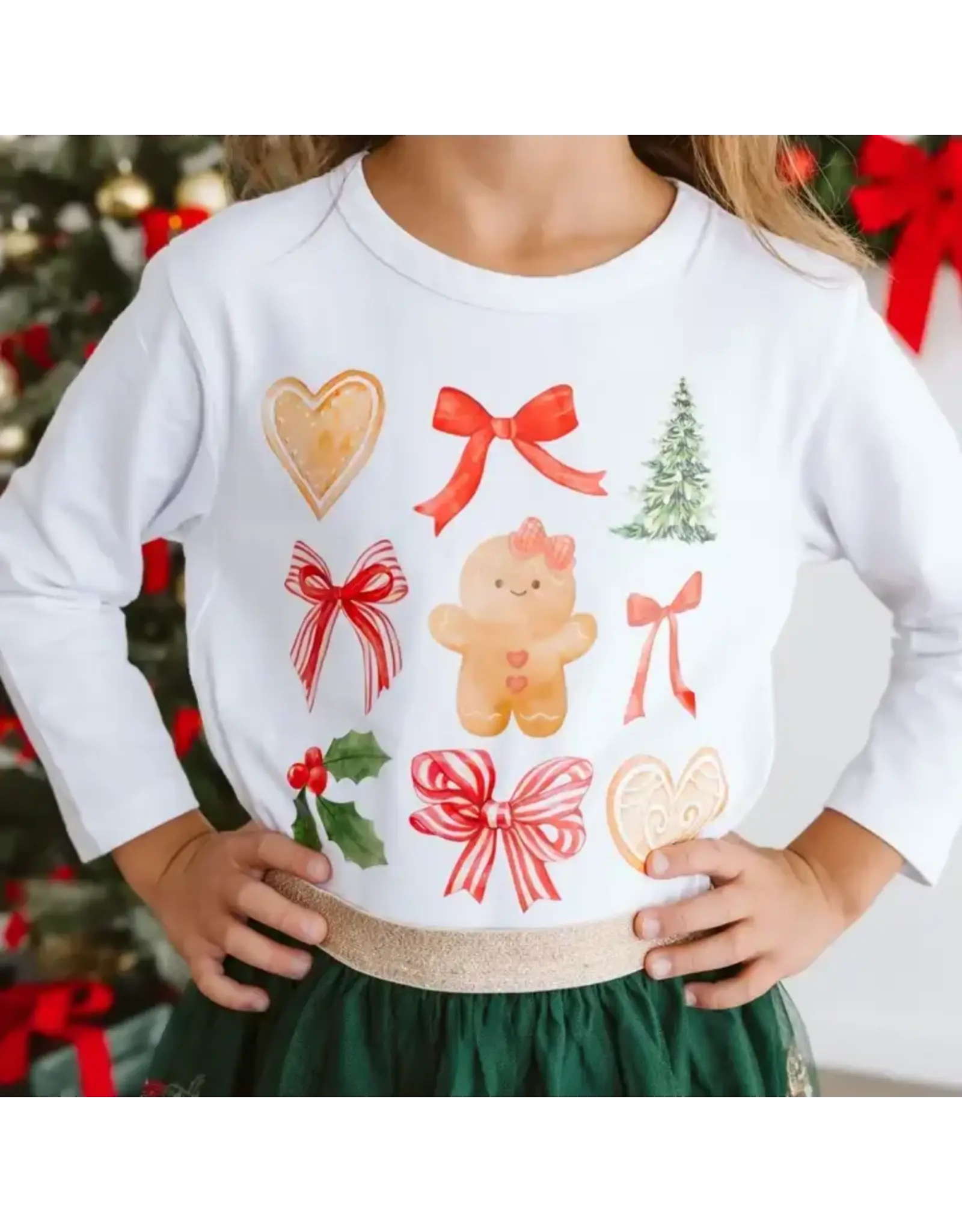 Sweet Wink Sweet Wink- Gingerbread Cutie Christmas L/S Shirt