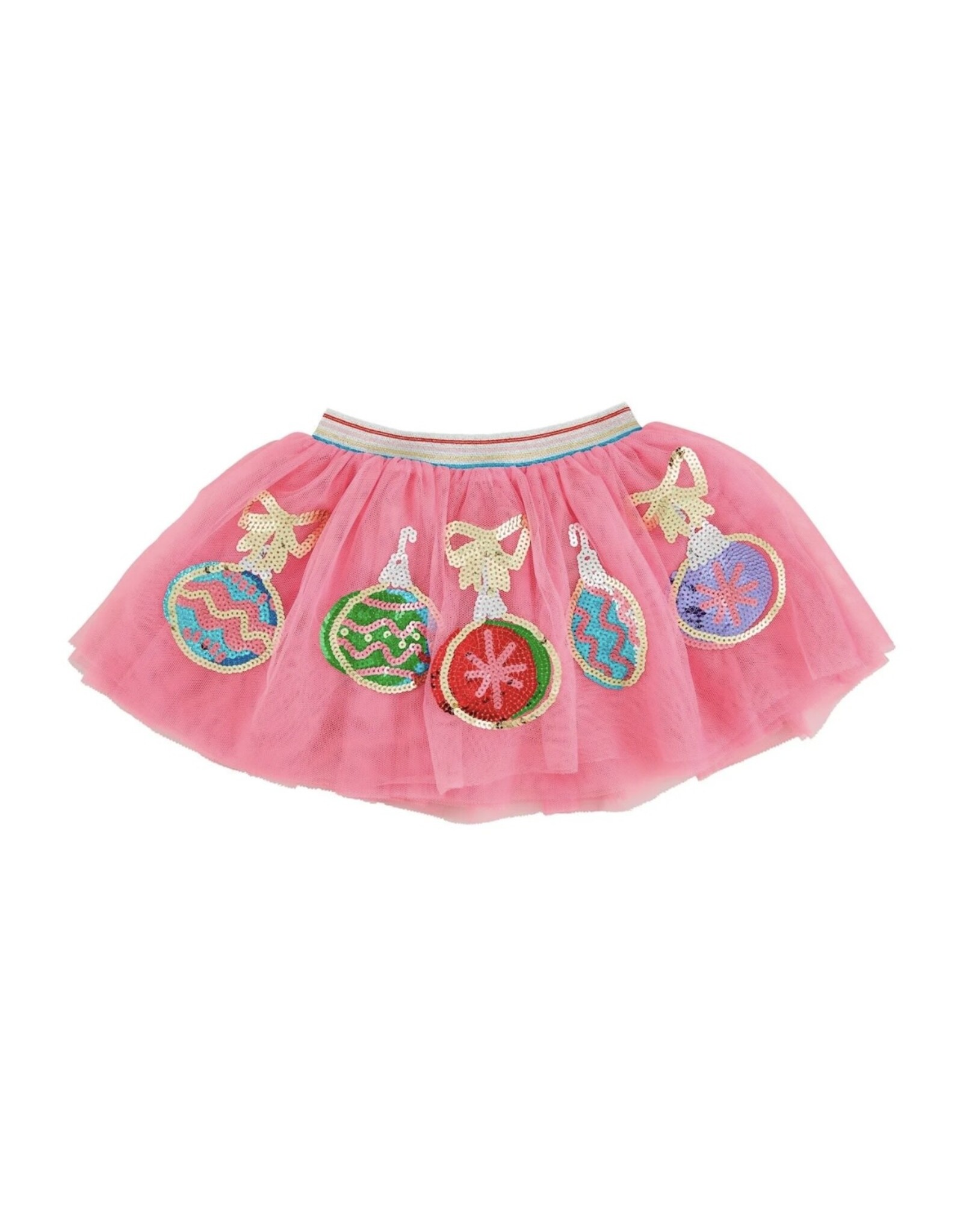 Mudpie Mud Pie- Pink Christmas Sequin Tutu 3T-5T