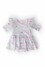 Mila & Rose Mila & Rose- Pumpkin Picnic 3/4 Sleeve Twirl Dress Bodysuit