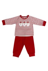 Three Sisters Three Sisters- Santa Applique Boys Jogger Set