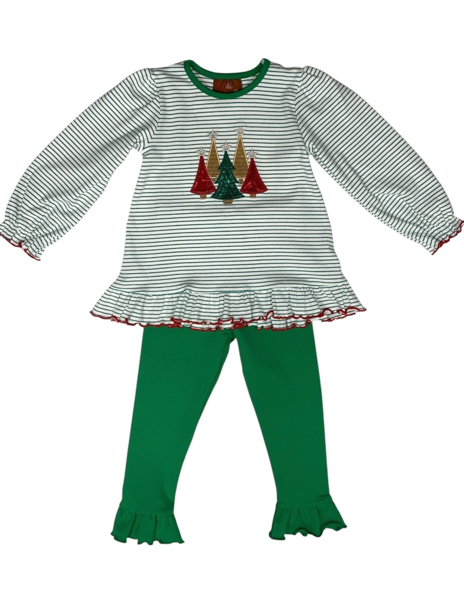 Millie Jay Millie Jay- Sparkly Trees Ruffle Pant Set