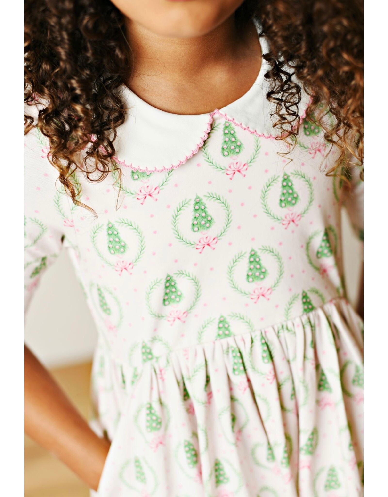 Swoon Baby Swoon Baby- Pink Christmas Proper Twirl Dress