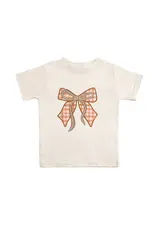 Sweet Wink Sweet Wink- Cinnamon Plaid Bow Patch S/S Shirt