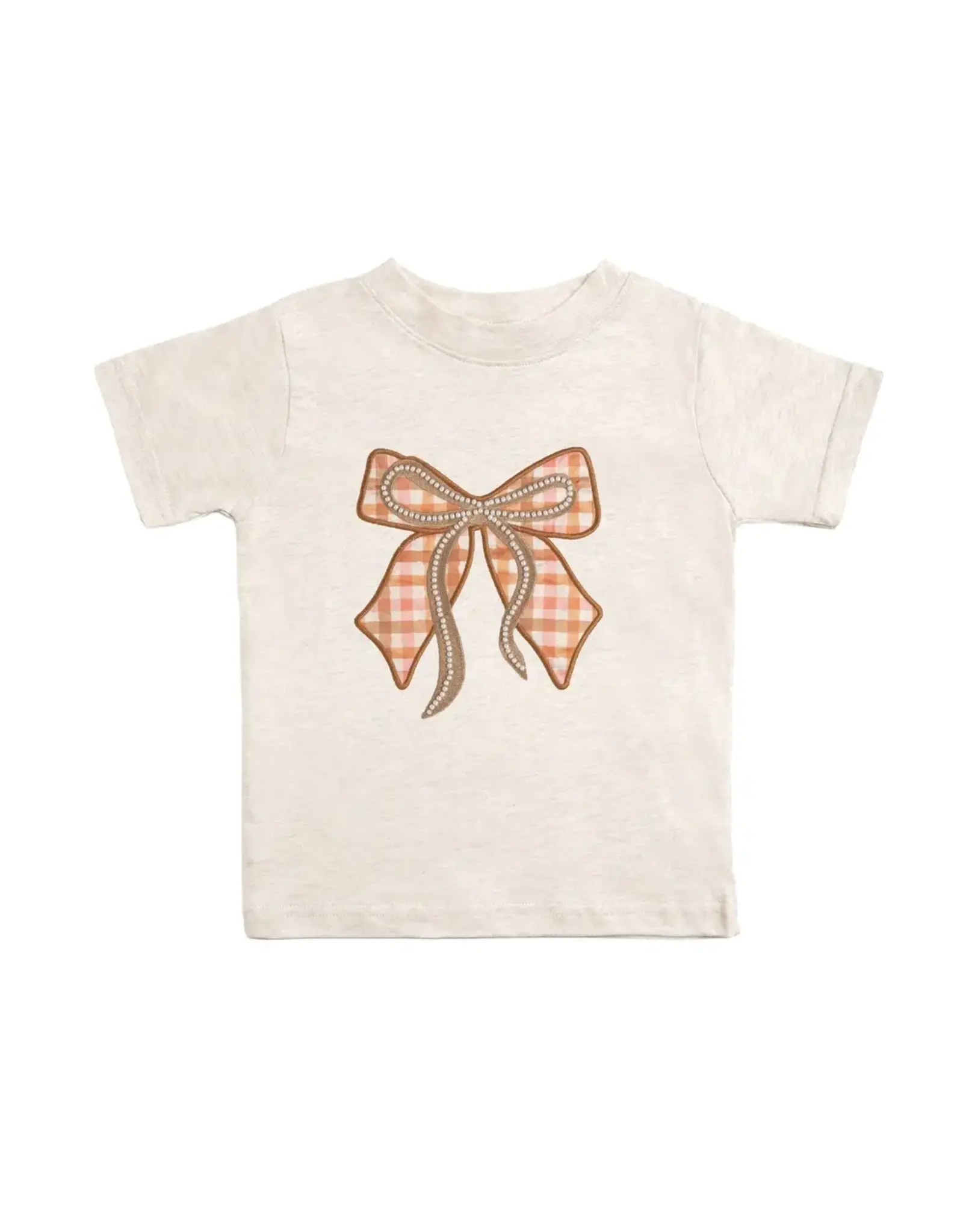Sweet Wink Sweet Wink- Cinnamon Plaid Bow Patch S/S Shirt