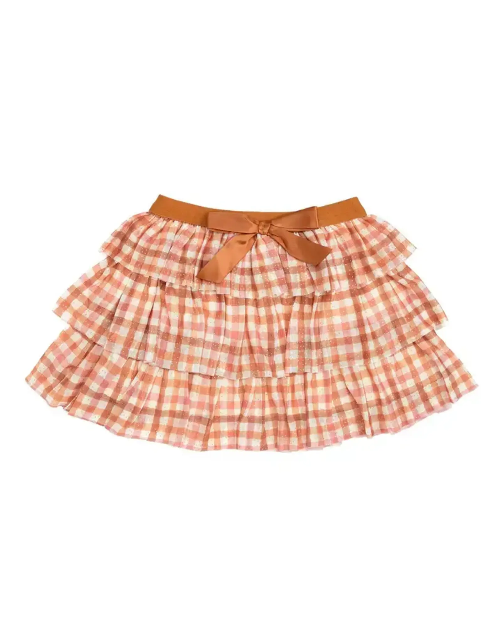 Sweet Wink Sweet Wink- Cinnamon Plaid Tiered Tutu Skirt